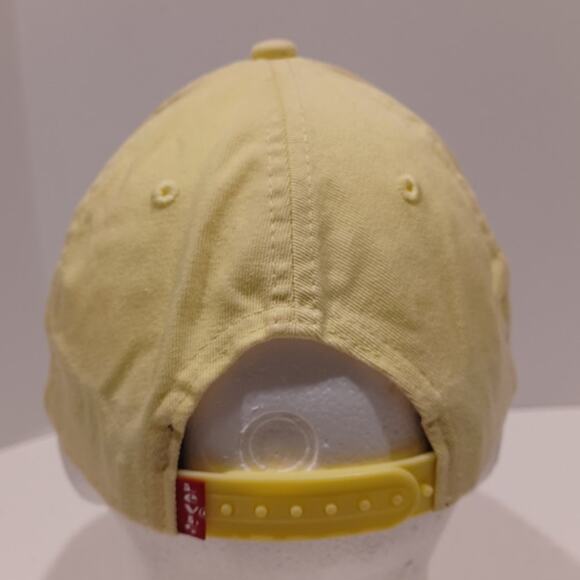 Levis Hat Cap unisex Strap Back Yellow Tan Spellout Logo Casual Flexfit - Picture 3 of 7